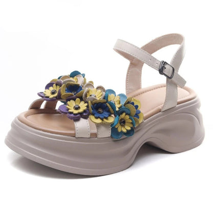 Leather Wedge Sandals