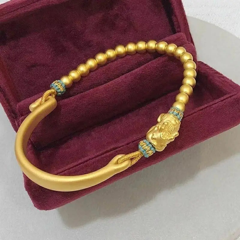 Garnet Lucky Bead Bracelet
