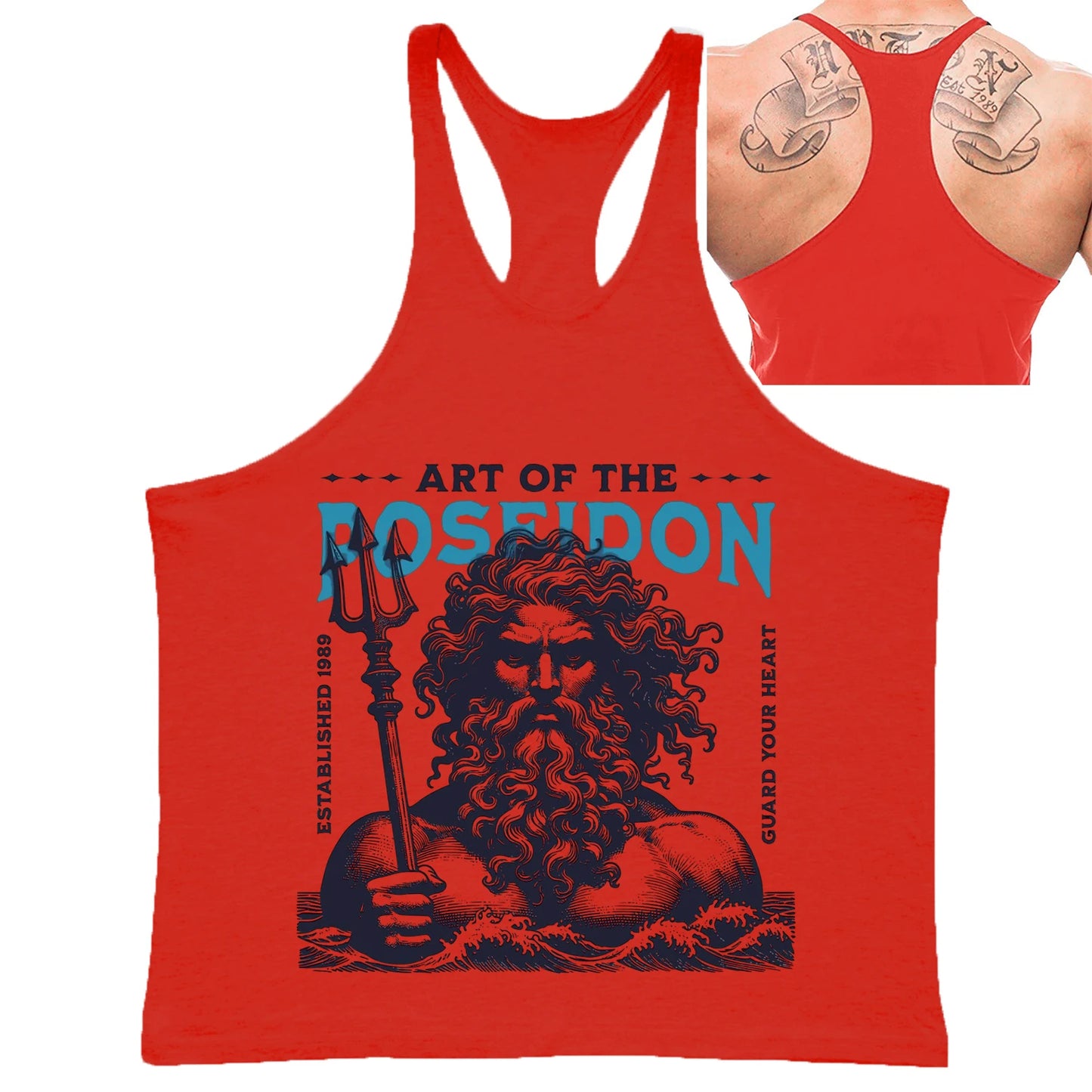 Poseidon Art Graphic Stringer Vest