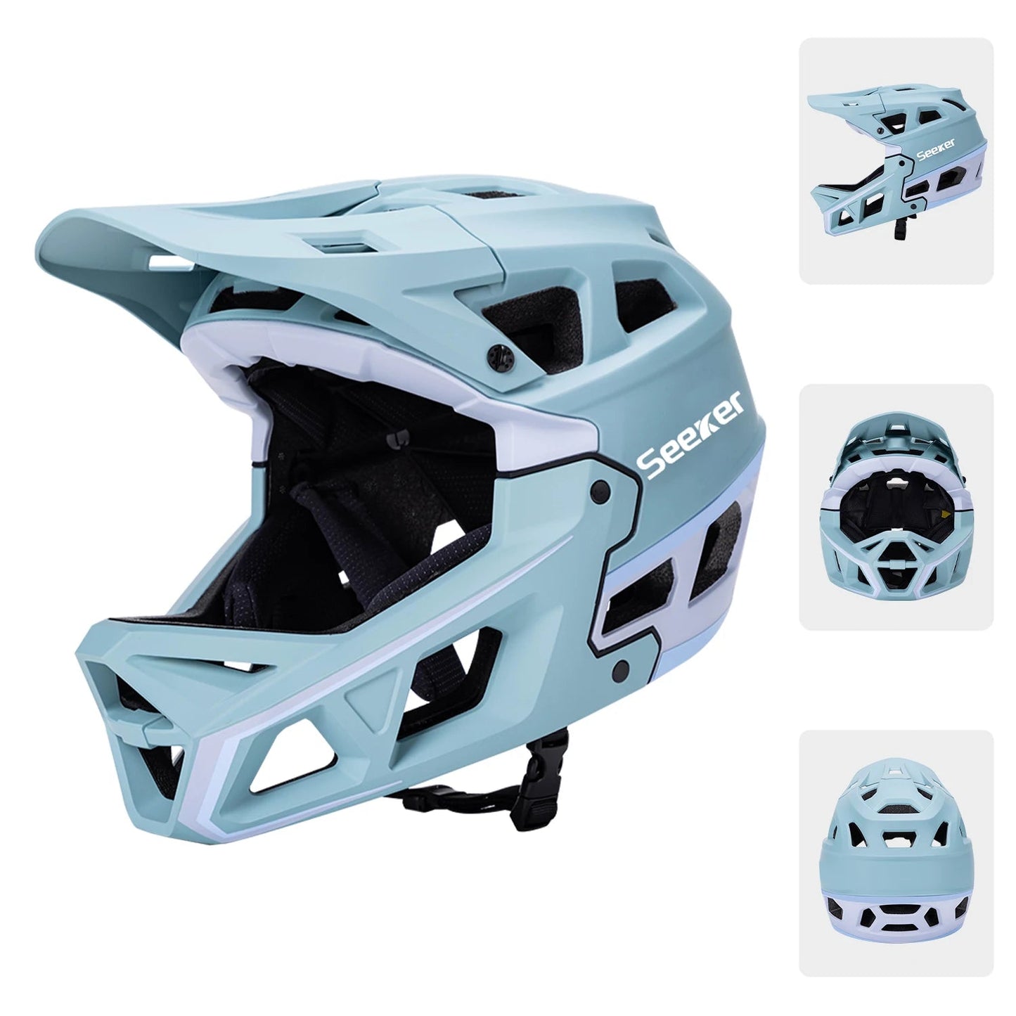 Integrated-Molding Off-Road Full Bike Helmet