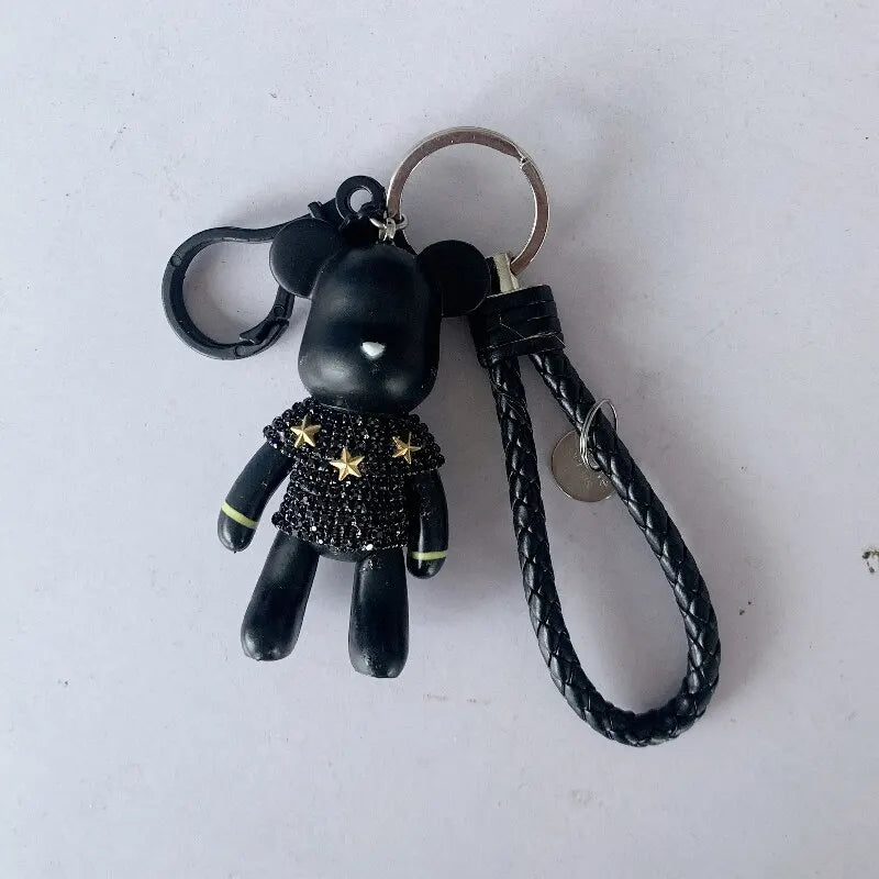 Doll Silver-plated Key Ring Bear