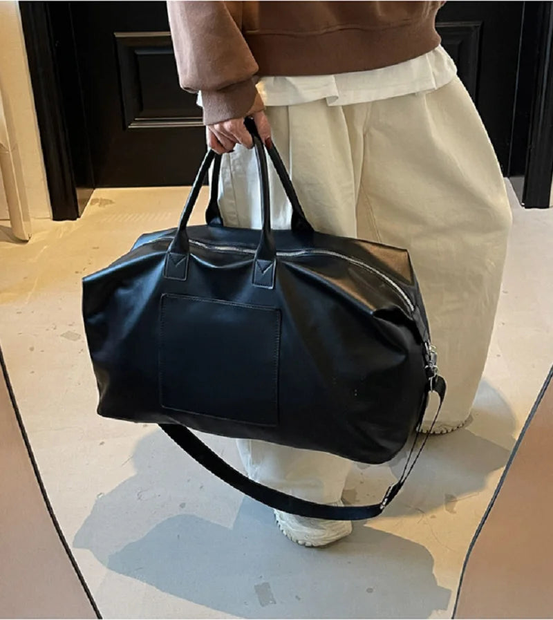 Large PU Leather Travel Tote