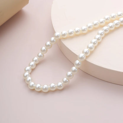 Pearl Round Iron Choker Necklace Party