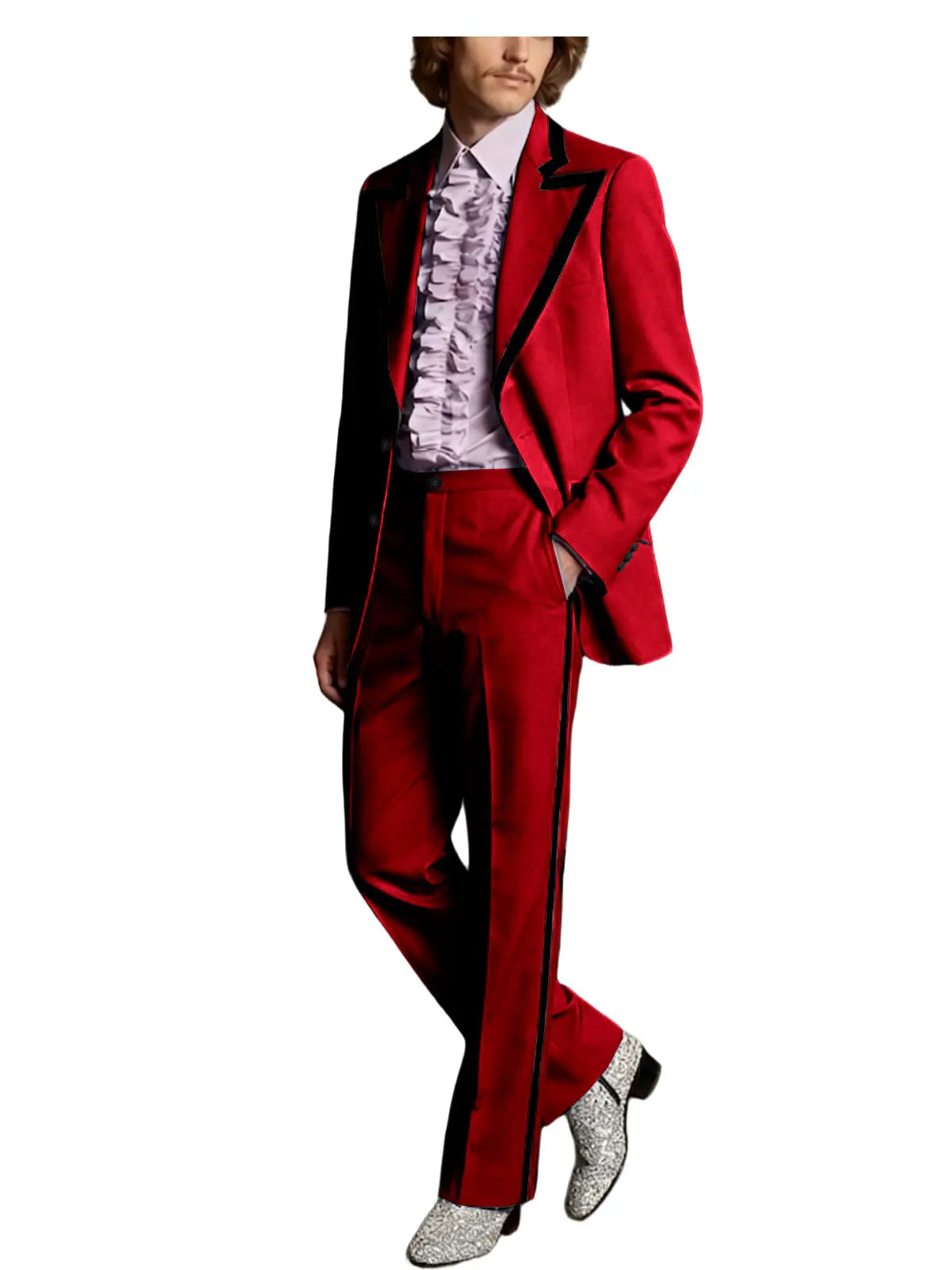 Tuxedo Black Trim Slim Suit