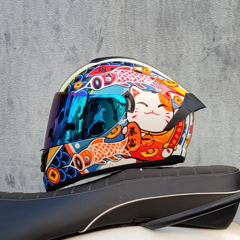Double-Visor Full-Face Racing Helmet