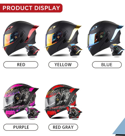 Soman Double-Visor Flip-Up Helmet