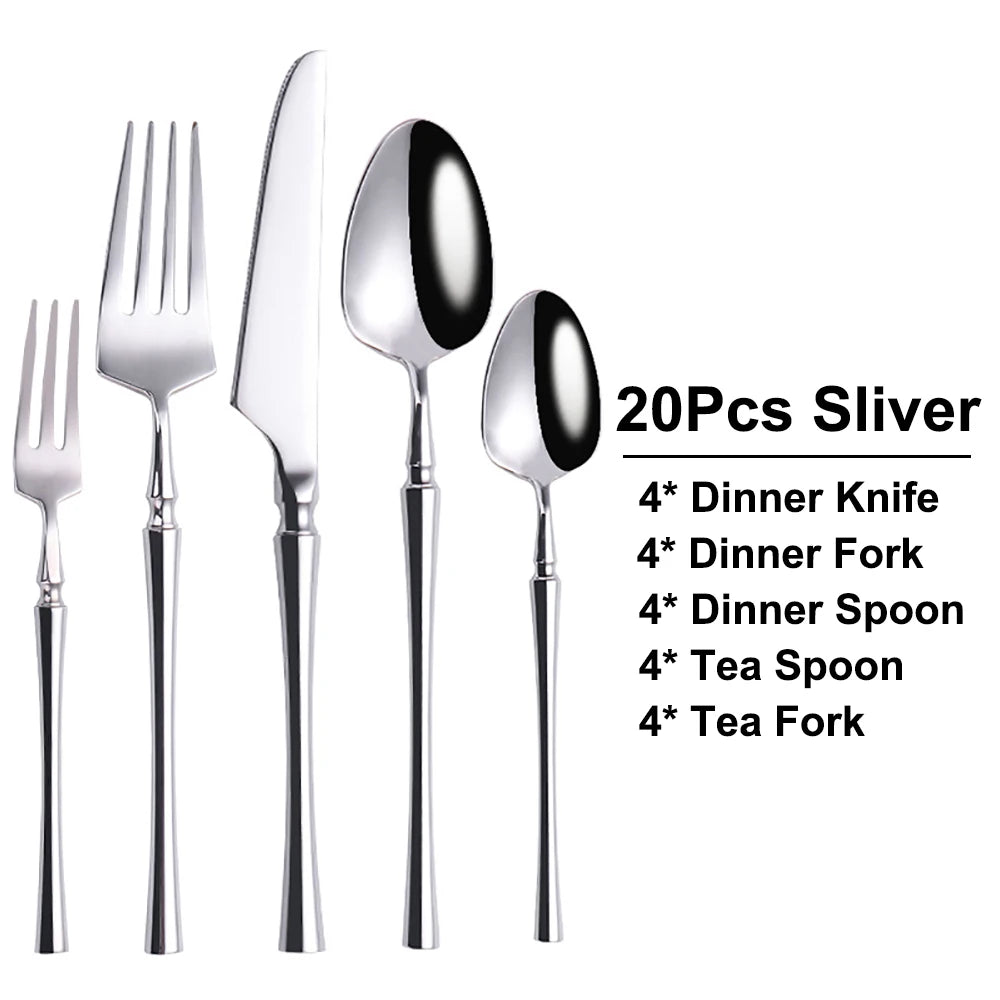 Metal Solid Color Spoon Set