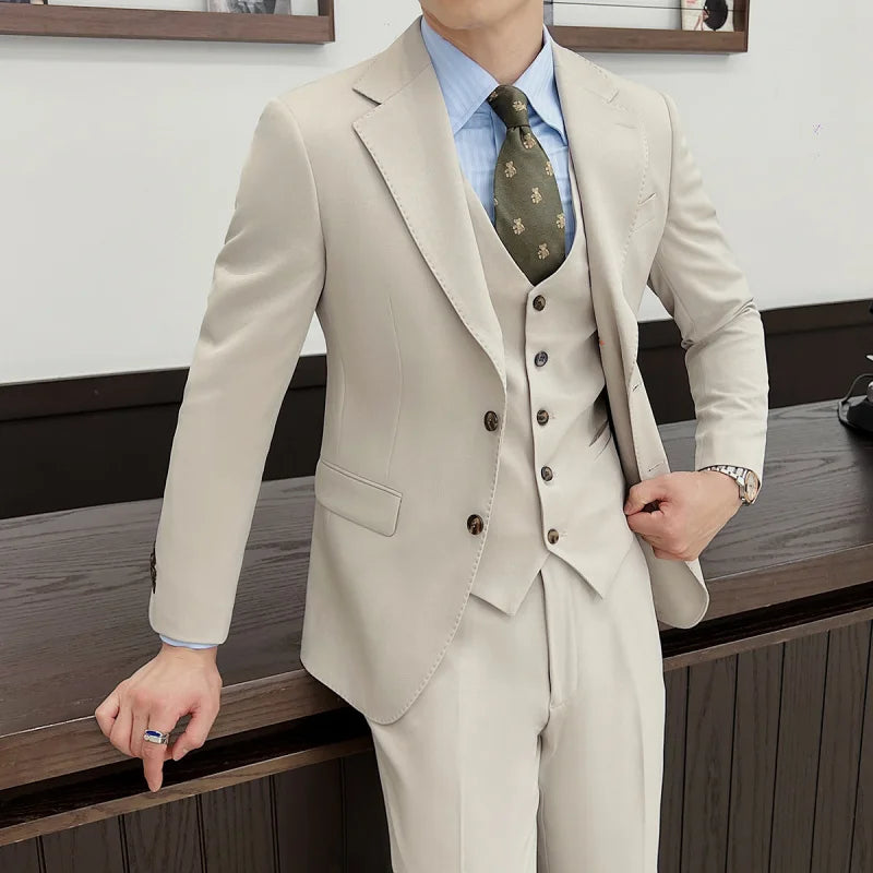 Jacket Vest Pants Ltalian Suit