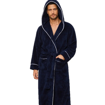 Flannel Open-Weave Sleepwear Robe