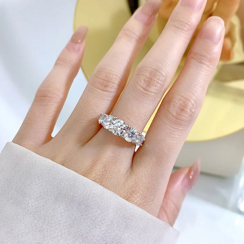 Luxury Five Stone Moissanite Ring
