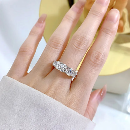 Luxury Five Stone Moissanite Ring