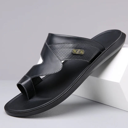 Summer Simple Leather Slippers