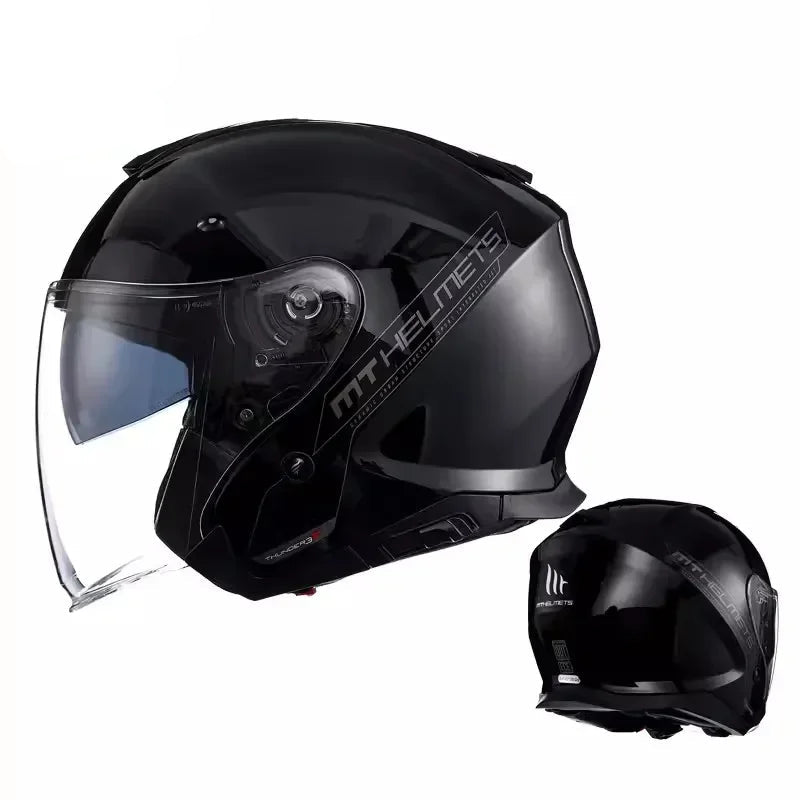 MT Thunder Double-Lens Jet Helmet