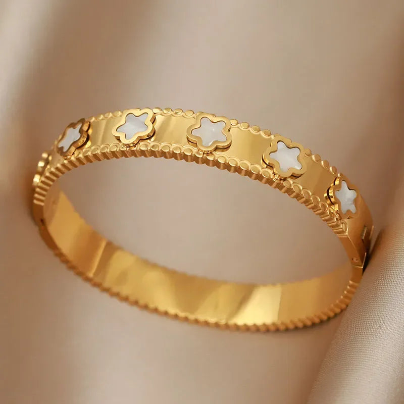 Gold Letter Cuff Bracelet