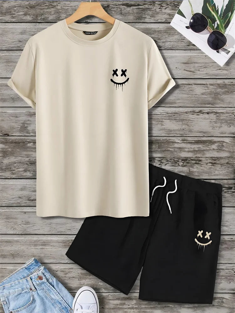 Hawaiian Print T-Shirt Shorts Set