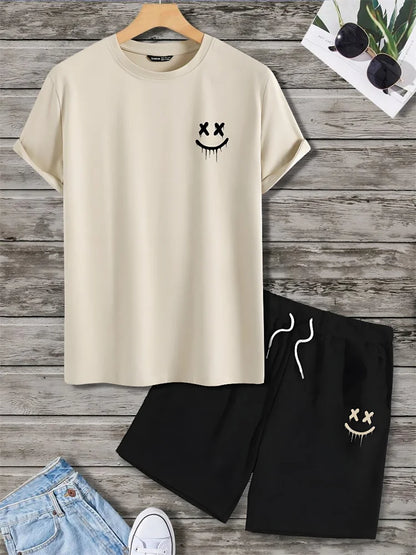 Hawaiian Print T-Shirt Shorts Set
