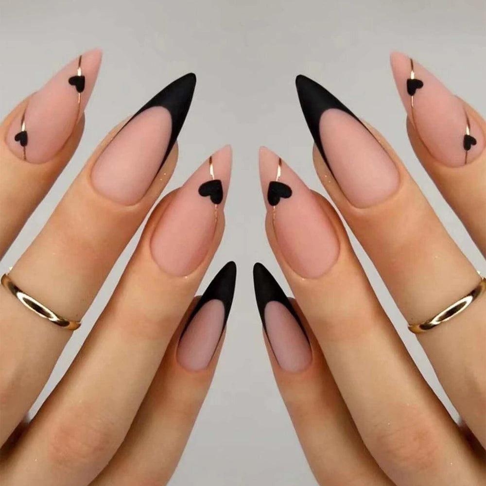 Handmade 3D Almond Press-On Nails