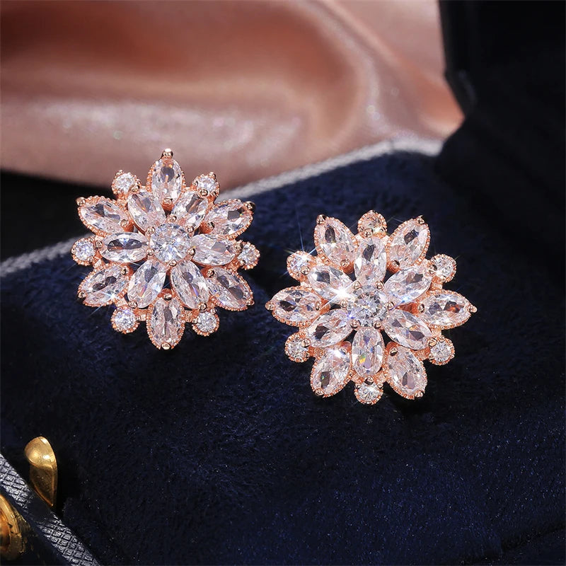 Geometric Zircon Studs