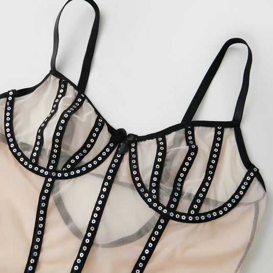 Sequin Mesh Bodysuit