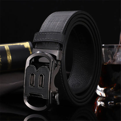 Wide leather canvas belt