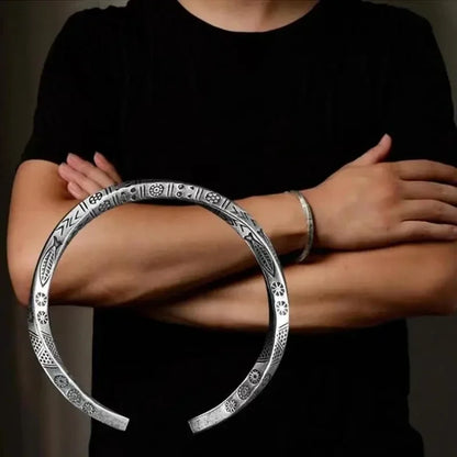 Retro Punk Koi Fish Engraved Bracelet