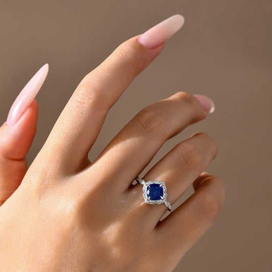 Custom Blue Sapphire Ring