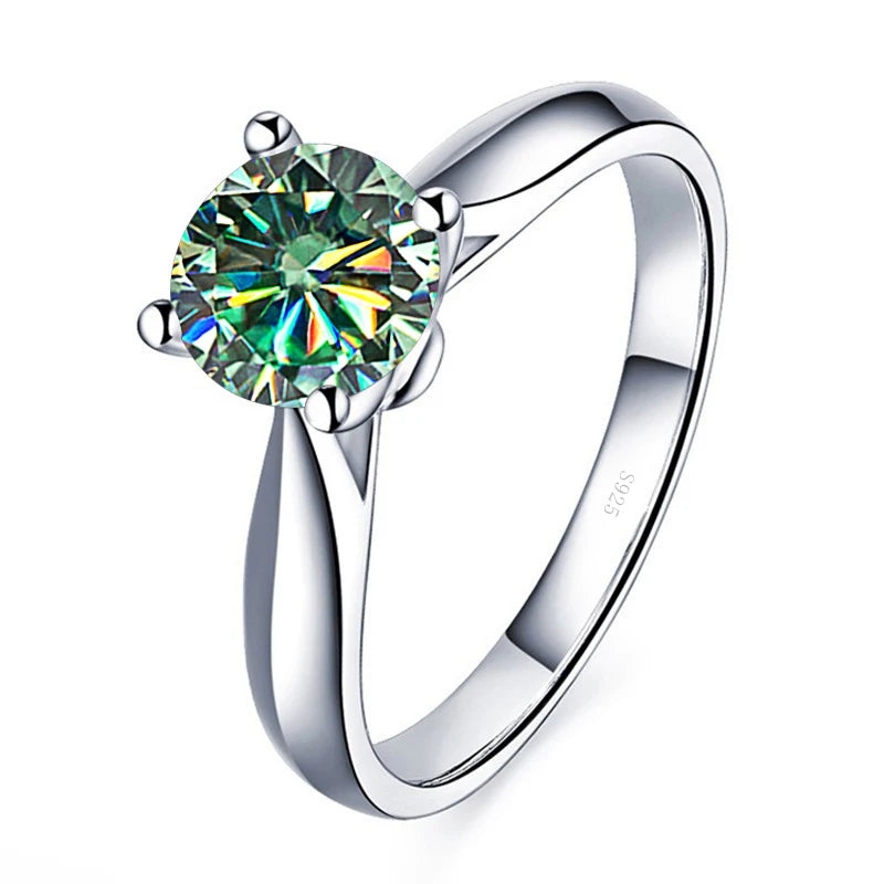 Round Moissanite Band Ring