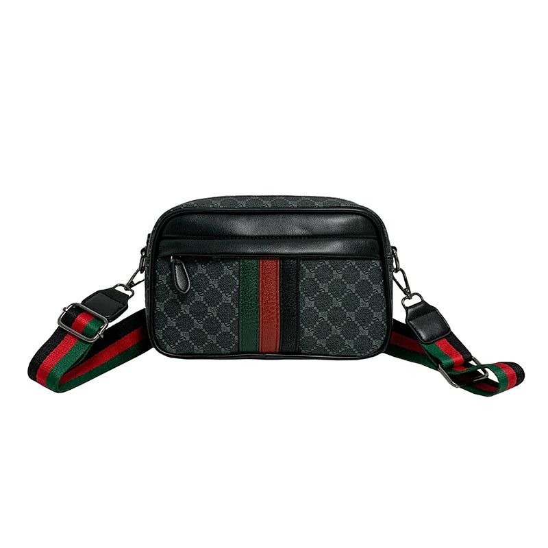 Color Block PU Sling Bag