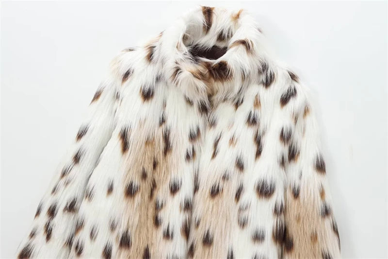 Slim-Fit Faux Fur Coat