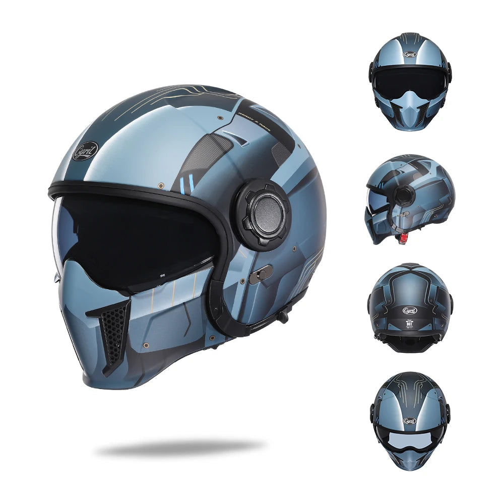 CYRIL Double-Lens Modular Open-Face Helmet