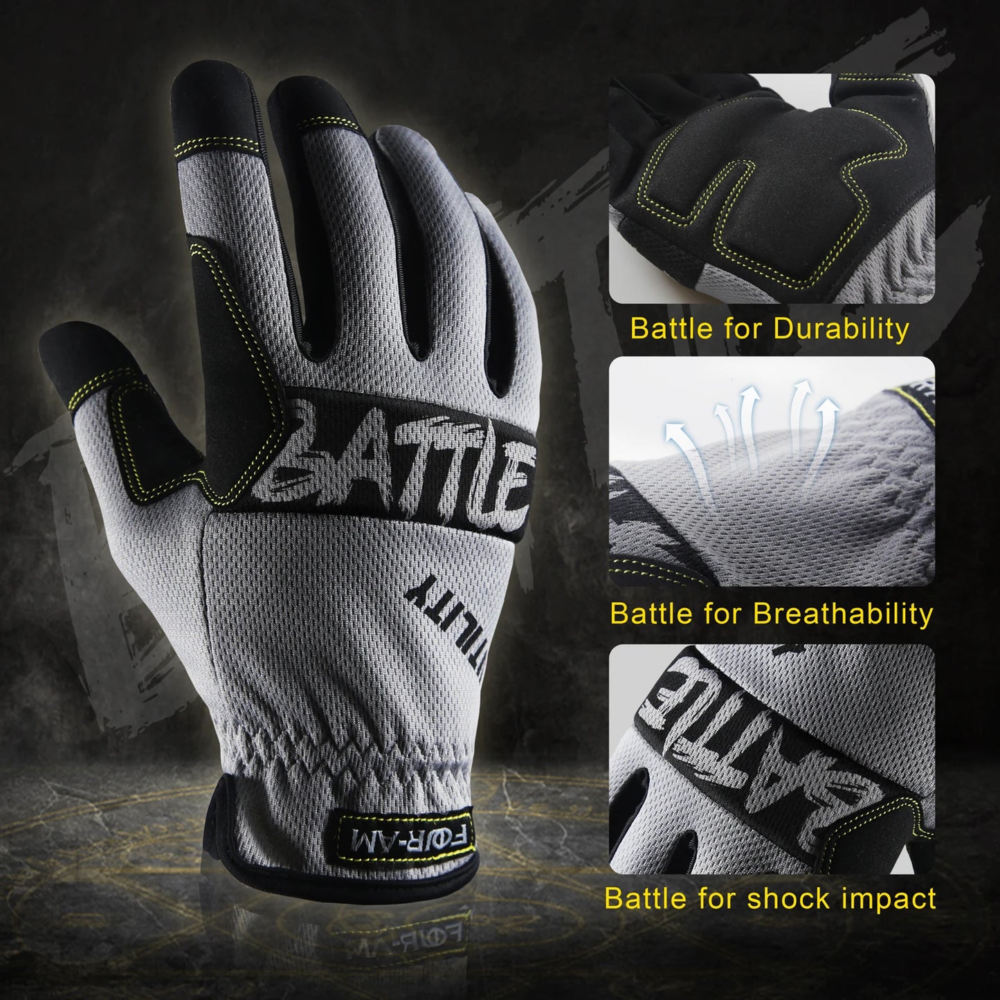 Breathable Touchscreen Work Gloves