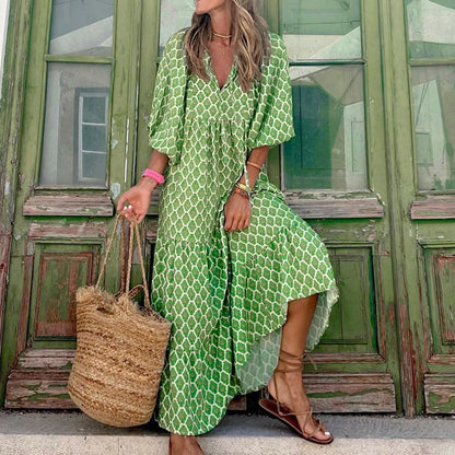Boho Puff Sleeve Dress