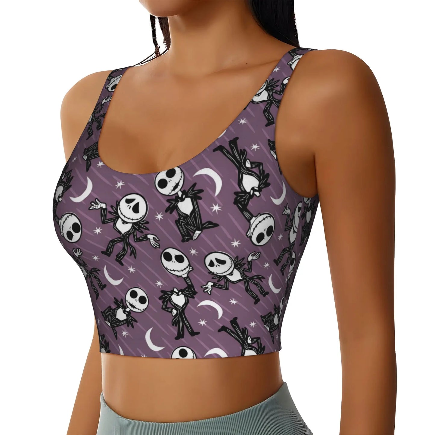 Skull Print Halloween Bra