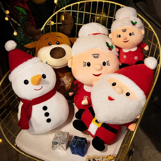 Christmas Santa & Elk Plush Toys