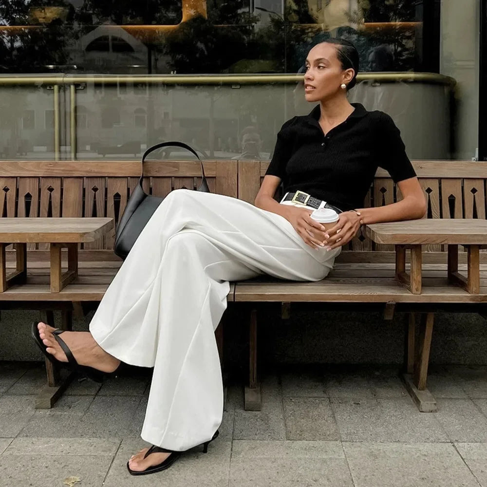 High Waist Wide Pants