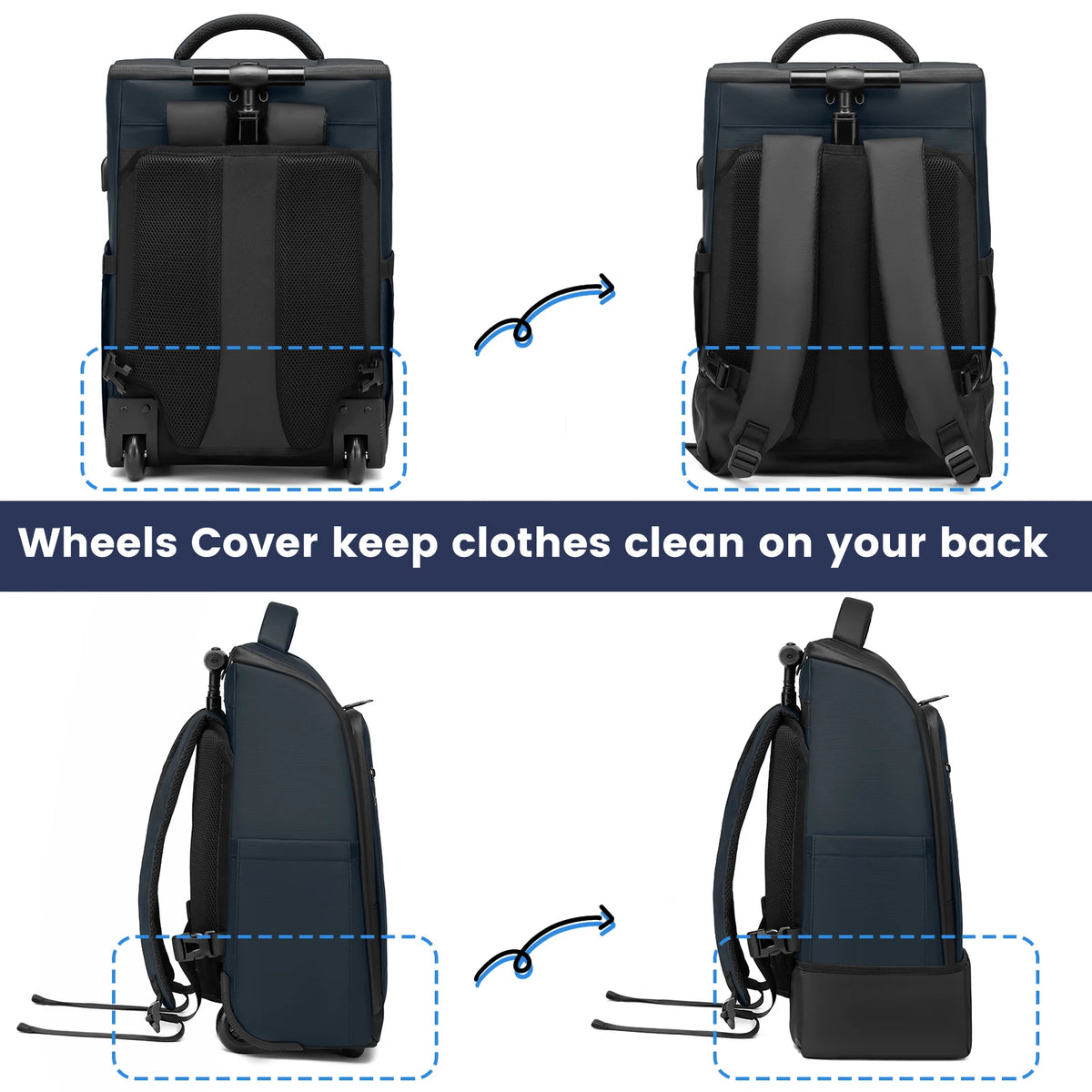 Rolling Business Laptop Backpack
