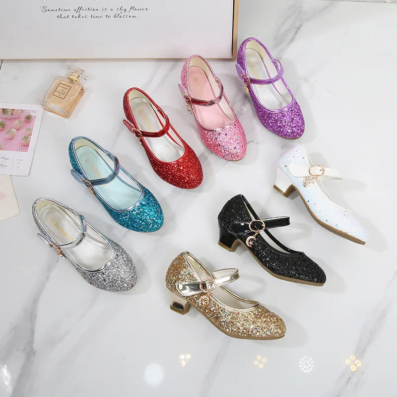 Leather Princess Heeled Shoes