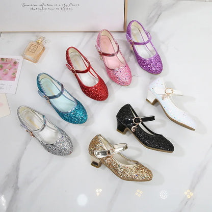Leather Princess Heeled Shoes