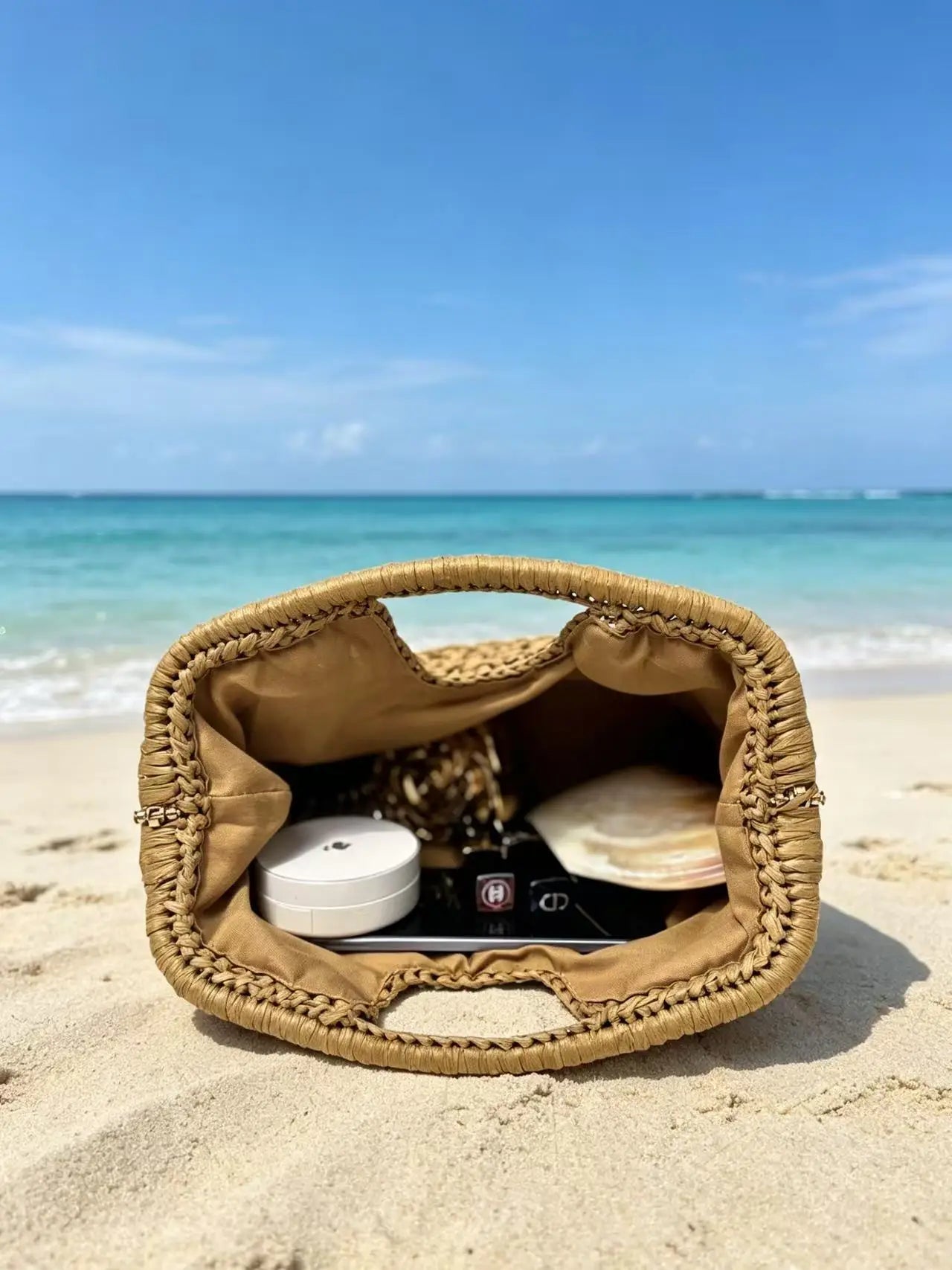 Handwoven Basket Weave Clutch