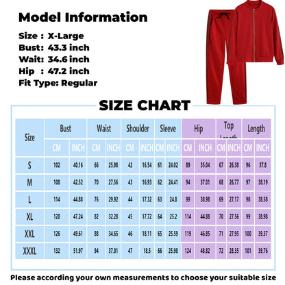 Women Two-Piece Zipper Tracksuit Set