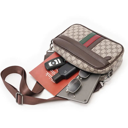 Two-Compartment PU Sling Bag