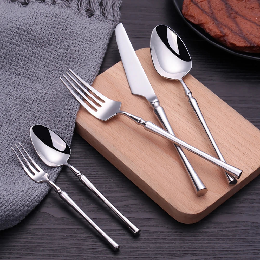 Metal Solid Sliver Cutlery Set