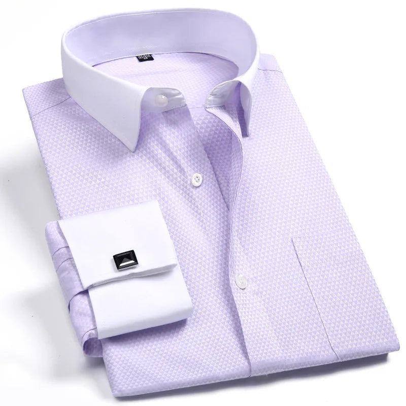 Formal Stand Collar Dress Shirt
