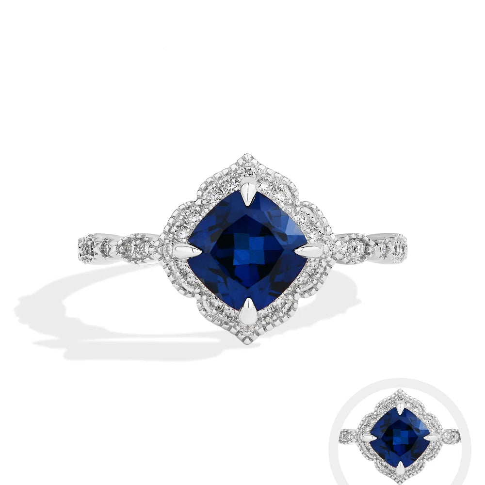 Custom Blue Sapphire Ring