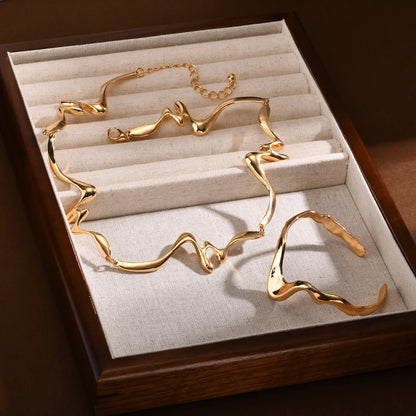 Punk Wave Cuff Neckalce