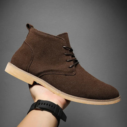 Brown Pointed-Toe Chelsea Boots