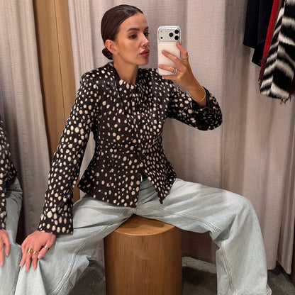 Spotted Faux Fur Jacket
