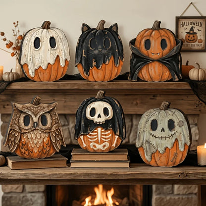 Halloween Wooden Shelf Blocks