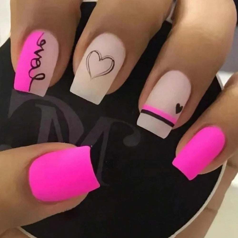 Handmade 3D Almond Press-On Nails