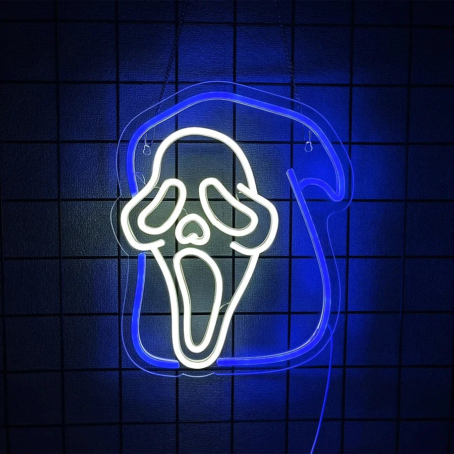 Bat and Ghost Neon Sign